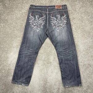 Vintage‎ Y2K Atti Baggy Embroidered Grunge Jeans 40x32